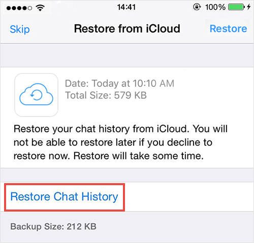 Restore Deleted Messages from WhatsApp Chat Backup