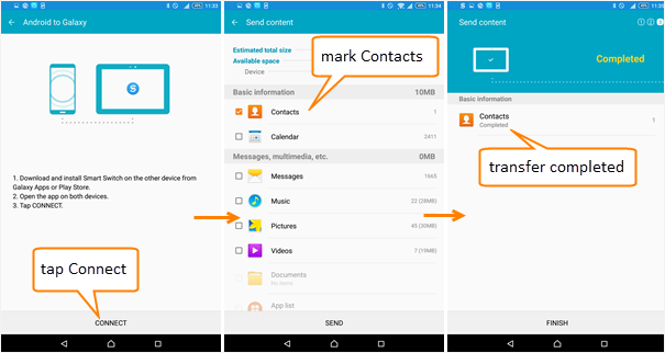 Transfer Contacts from HTC to Samsung Galaxy Note 4