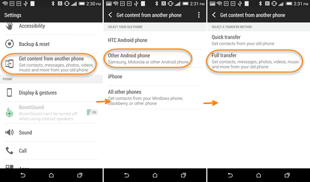 How to Use HTC Transfer Tool