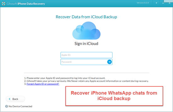 Recover WhatsApp Chats from iCloud