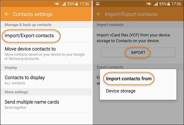 Transfer Contacts from iPhone to Android via iCloud