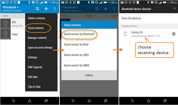 Transfer Contacts from HTC to Samsung Galaxy Note 4