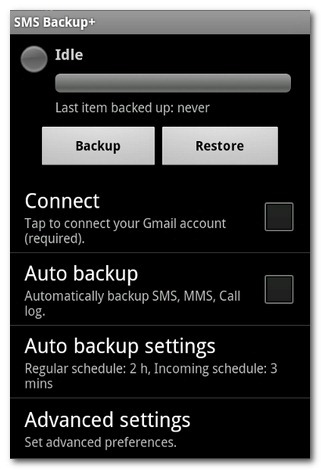 Transfer Text Messages from Android to Android via SMS Backup+