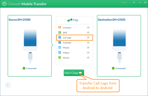 Transfer Call History from Android to Android
