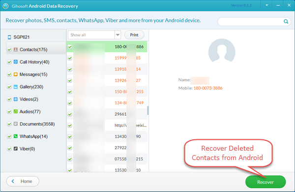 Recover Deleted Contacts from Android