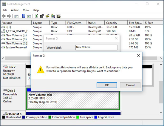 Fix SD Card Not Formatting in Disk Management.