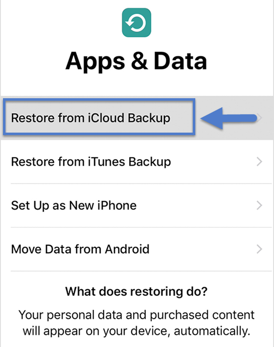 Restore Data from iPhone Backup after iOS 11/12 Update