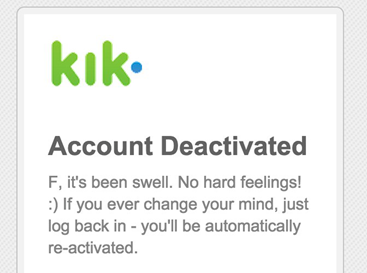 How to Deactivate Kik Account for a While