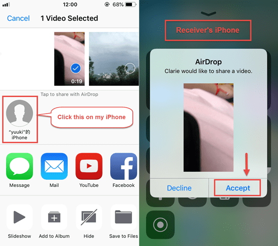 Steps to Send Long Videos from iPhone via AirDrop