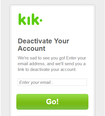 How to Deactivate Kik Account for a While