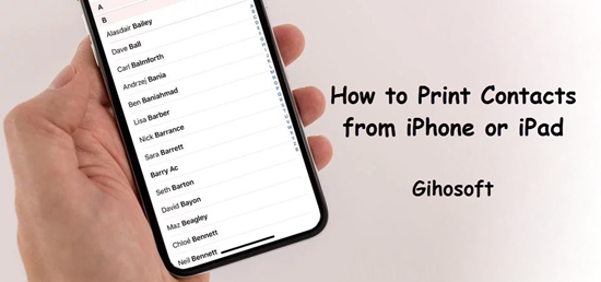Print Contacts from iPhone/iPad Easily