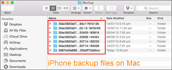 Find iPhone backup location on your Mac