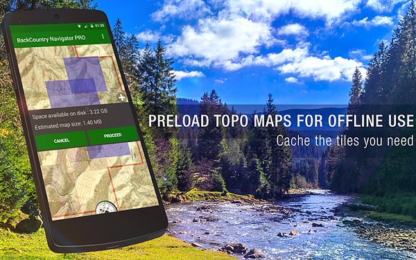 BackCountry Navigator TOPO GPS PRO is one fo the best Free Offline GPS and Map Apps for Android.