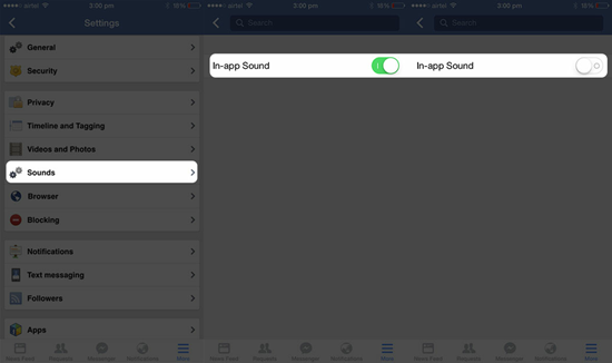 Disable In-App Sound in Facebook on Your iPhone