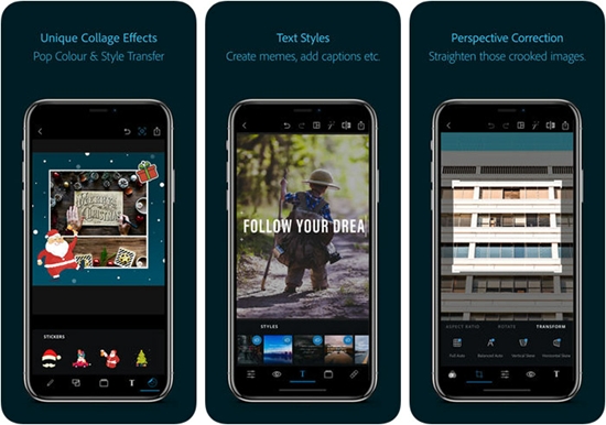 Adobe Photoshop Express is best Blogger Apps for iPhone and iPad.