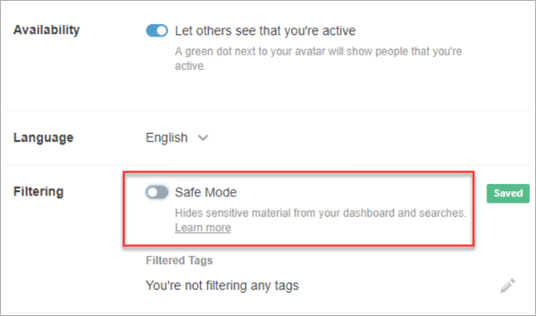 Tumblr Safe Mode Bypass with Account