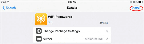 install wifi passwords cydia ipad 1