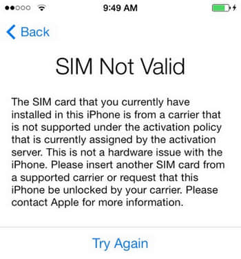 Check iPhone Lock Status with a SIM Card from Another Carrier