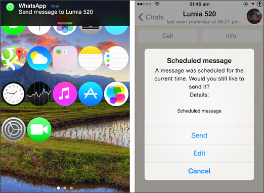 Schedule WhatsApp Messages on iPhone with Scheduled App