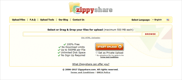 Zippyshare is one of the top Best Free File Sharing Sites to Share Large Files Online.