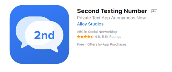 Second Texting Number is best Anonymous Messaging Apps for iPhone.