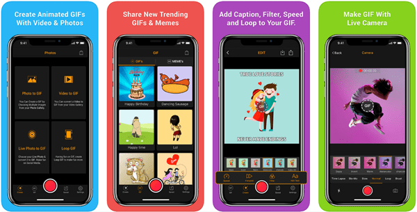 GIF Maker is best free Video to GIF Converter Apps for iPhone.