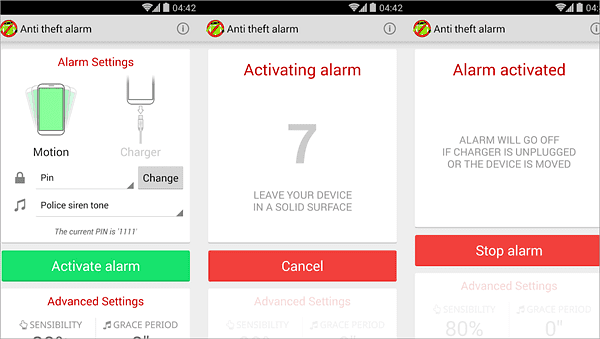 Anti Theft Alarm is best Anti-Theft Apps for Android.