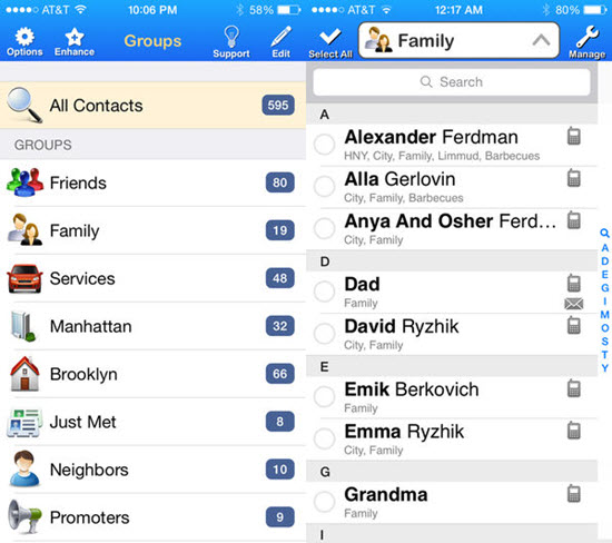 Groups is best Address Book & Contacts Apps for iPhone.