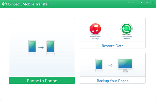 Gihosoft Phone Transfer app helps you transfer files