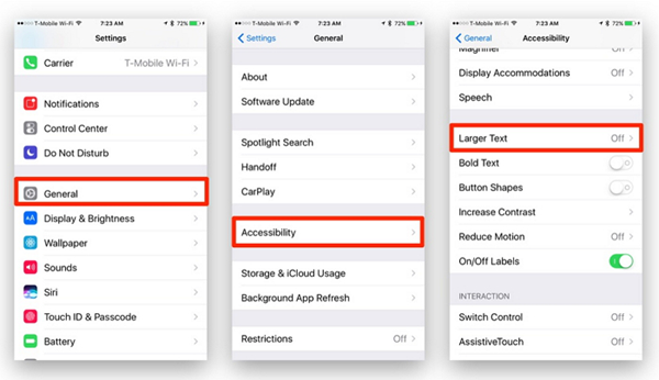 How to Adjust the Font Size on iPhone/iPad