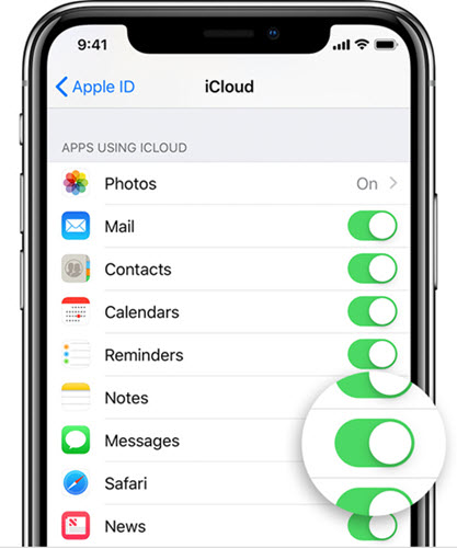 Transfer iMessages from iPhone to iPhone via iCloud Syncing (iOS 12)