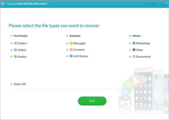 Gihosoft Free android data recovery software.