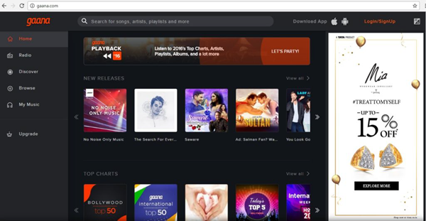 Gaana.com is one of the top Best Websites to Download Hindi MP3 Songs.