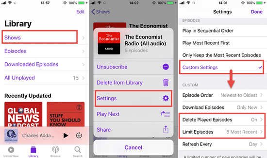 How to Auto-delete Podcasts on iPhone
