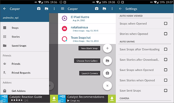 Casper is Amazing Snapchat Saver Apps.