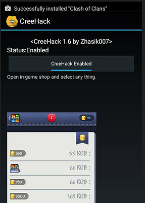 Using CreeHACK to Get Free in App Purchases on Android.