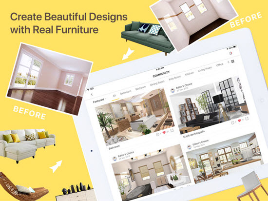 Homestyler Interior Design is one of the Top Interior Designing Apps for iPad.