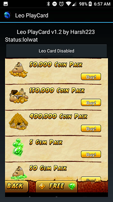 Using Leo PlayCard to Get Free in App Purchases on Android.