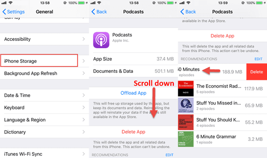 Remove Podcasts from iPhone/iPad Settings