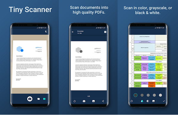 Tiny Scanner is one of the best Free Document Scanner Apps for Android.