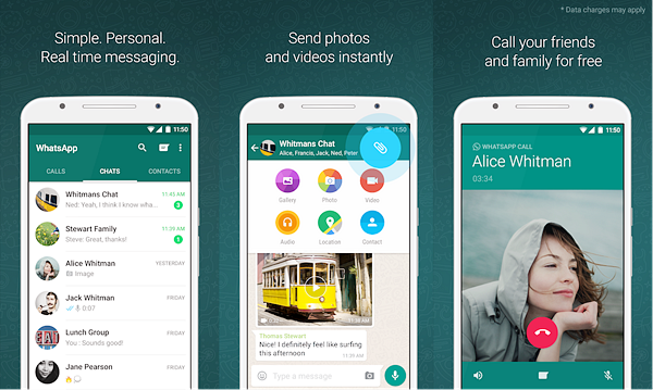 WhatsApp is one of the Best Calling Apps for Android.