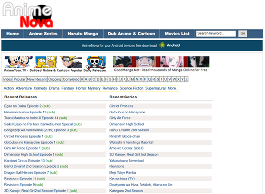 Animenova is one of the Top Best KissAnime Alternative Websites to Watch Anime.