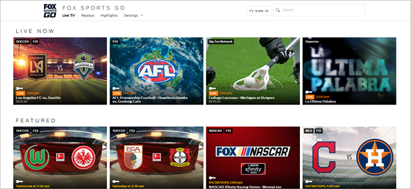 FOX Sports GO is one of the top best Websites Like VipBox to Watch Sports Stuff.