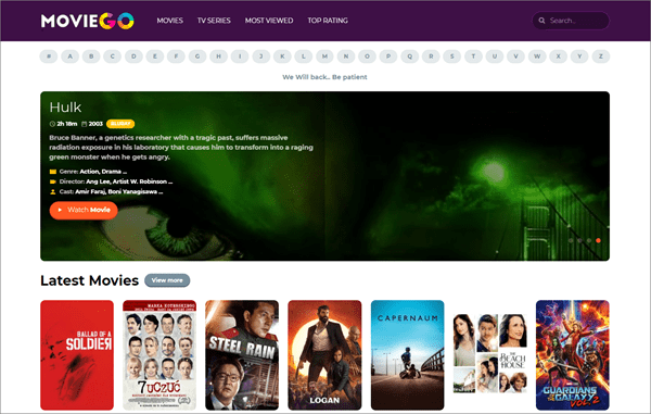 MovieGO is one of the top best Rainierland Alternative Websites to Watch Movies.