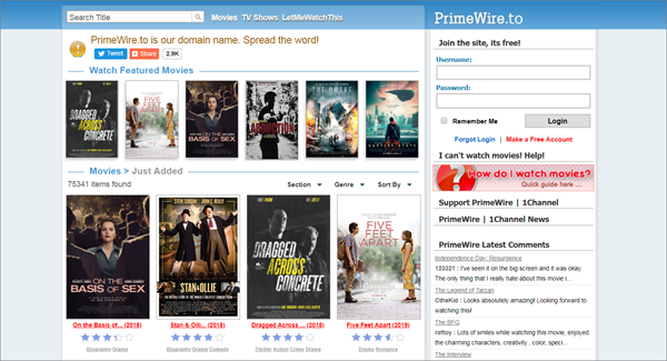PrimeWire is one of the top best Project Free TV Alternative Websites for Free Video Streaming.