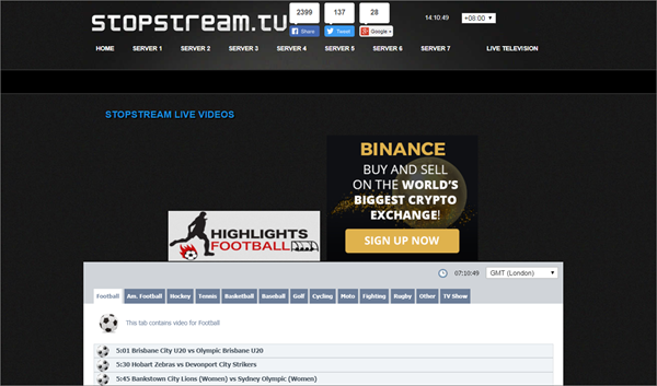 StopStream is one of the top best Websites Like VipBox to Watch Sports Stuff.
