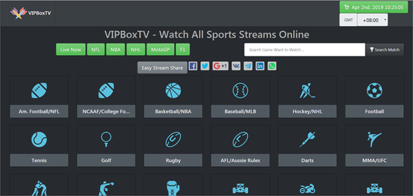VIPBoxTV is one of the best Websites Like FirstRow Sports for Online Sports Streaming.