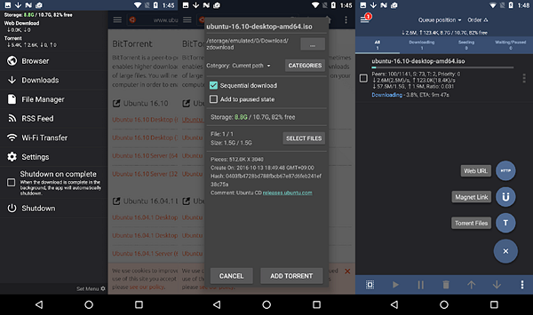 zetaTorrent is one of the best Torrent Apps and Downloaders for Android.