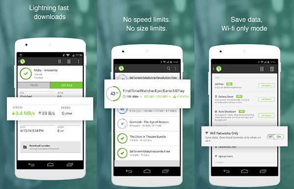 µTorrent is one of the best Torrent Apps and Downloaders for Android.