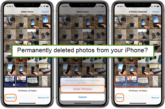 erase recently deleted photos iphone permanently